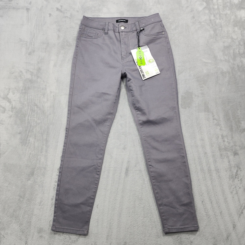 NEW D. Jeans Womens 6 Gray High Rise Slim Ankle Sateen Stretch Denim Casual